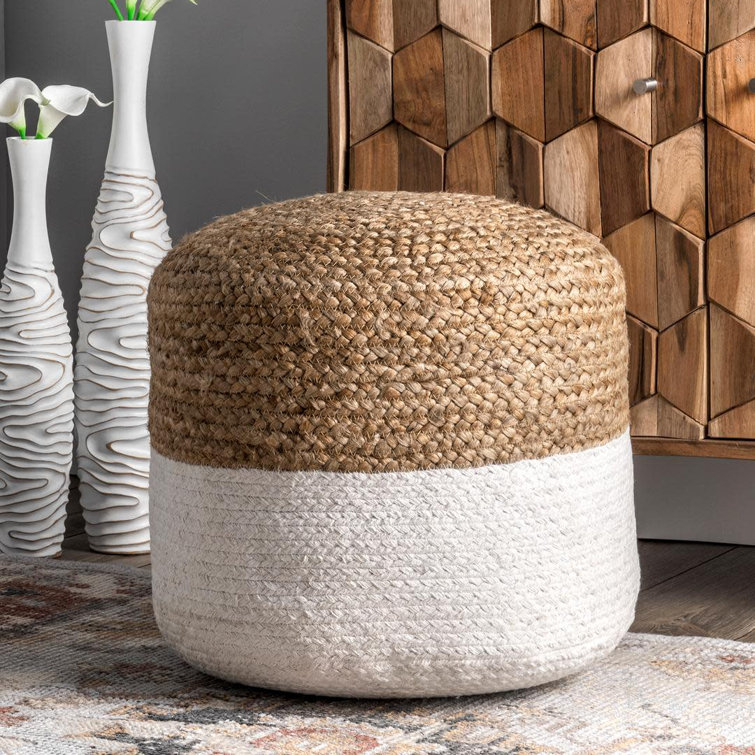 Sand & Stable Otis 18'' Wide Round Pouf Ottoman & Reviews | Wayfair